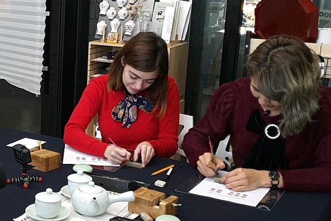 Carve Your Personal Korean Stone Seal with Jeongju in Insadong - Designing your name in a traditional style