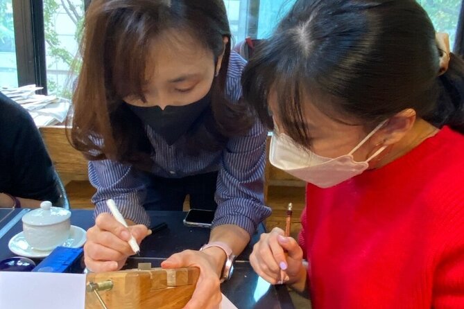 Carve Your Personal Korean Stone Seal with Jeongju in Insadong - The first stamp and the finished keepsake