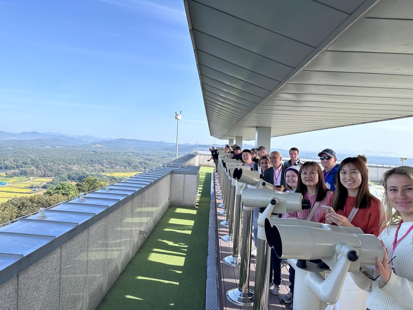 DMZ; NK Defector, 3rd Tunnel, Suspension Bridge,Hotel pickup - Dora Observatory and the view into North Korea