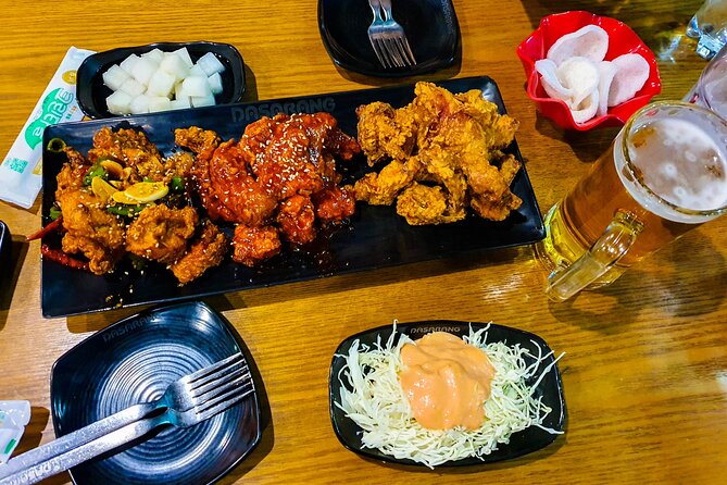 Seoul: Korean Chicken & Beer Night Tour with Local Hidden Gems - Beer, soju, and drinking at your own speed