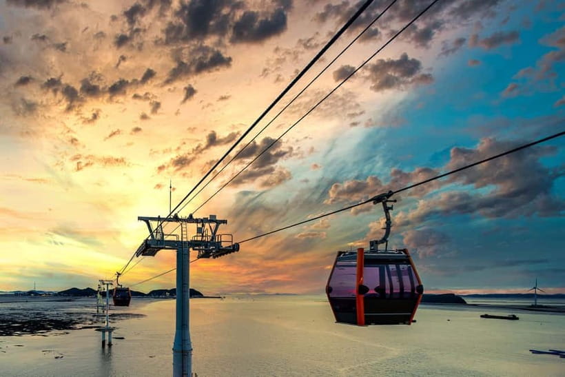 Seoul: Seohaerang Cable Car, Gwangmyeong Cave, etc (EG Tour) - Riding the Seohaerang Marine Cable Car